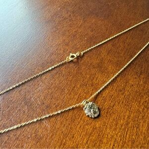 18" Lion Leo Necklace Gold Tone